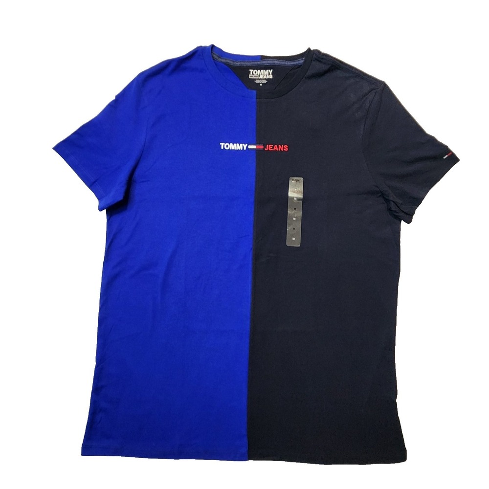 Tommy Hilfiger Men's Colorblock T-Shirt Embroidery Logo Short Sleeve Size M NWT‎